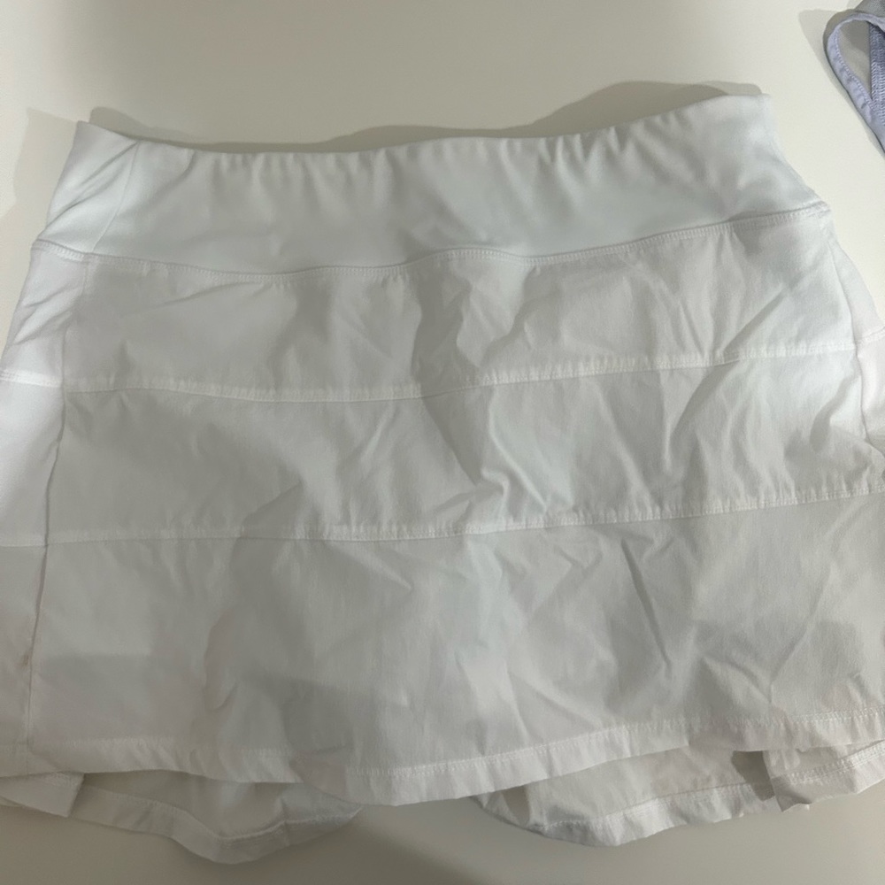 White tennis skirt